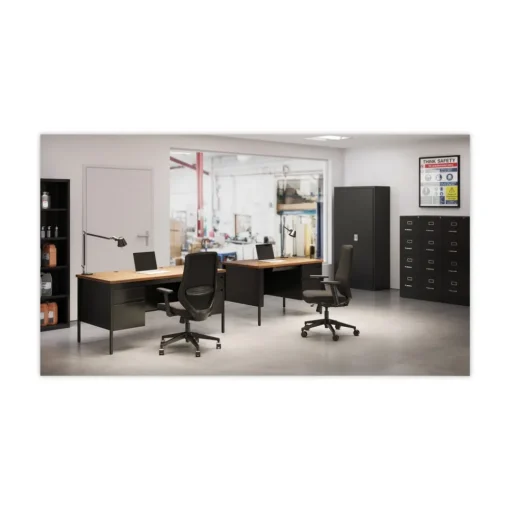 Discount 15 in. x 22 in. x 52 in. Letter-Size Four-Drawer Economy Vertical File - Black Office Furniture & Lighting