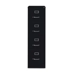 15 in. x 26.5 in. x 52 in. Letter-Size Four-Drawer Economy Vertical File - Black Office Furniture & Lighting