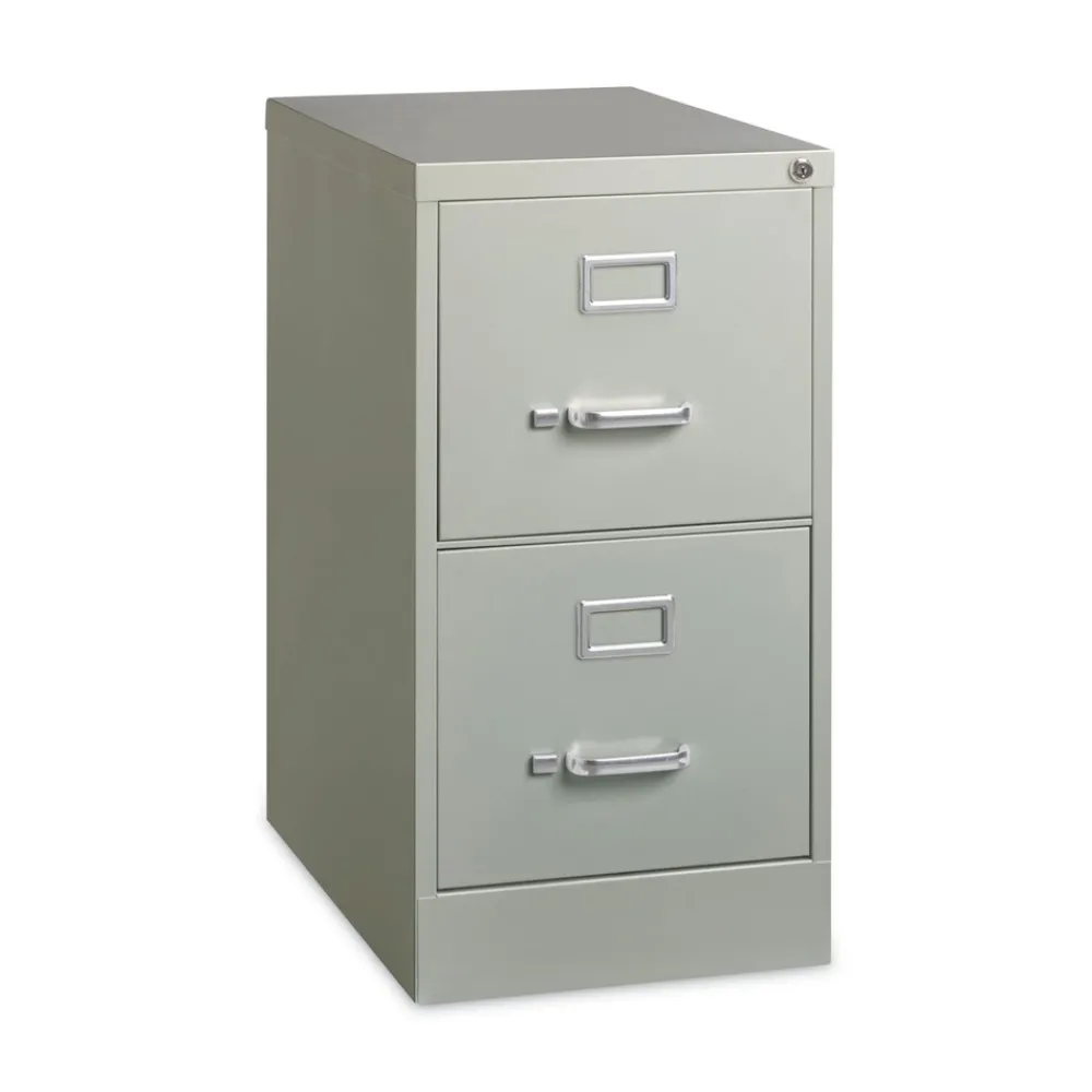 Hot 15 in. x 22 in. x 28.37 in. Letter-Size Two-Drawer Economy Vertical File - Light Gray Office Furniture & Lighting