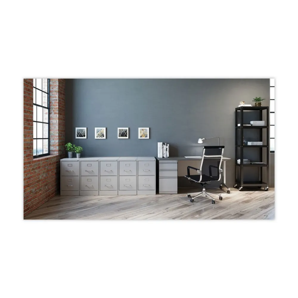 Hot 15 in. x 22 in. x 28.37 in. Letter-Size Two-Drawer Economy Vertical File - Light Gray Office Furniture & Lighting