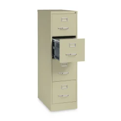 New 15 in. x 26.5 in. x 52 in. Letter-Size 4-Drawer Economy Vertical File - Putty Office Furniture & Lighting
