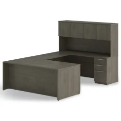 New 48 in. x 24 in. x 29 in. Seville Series Bridge Return - Walnut Office Furniture & Lighting