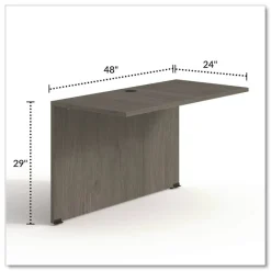 New 48 in. x 24 in. x 29 in. Seville Series Bridge Return - Walnut Office Furniture & Lighting