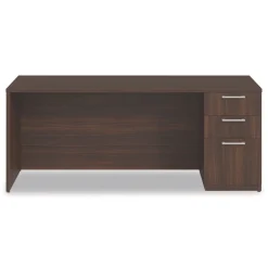 Online 72 in. x 24 in. x 29 in. Seville Series Credenza with Right Pedestal - Mahogany Office Furniture & Lighting