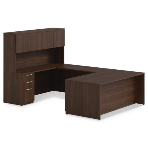Online 72 in. x 36 in. x 29 in. Seville Series Single Right Pedestal Desk - Mahogany Office Furniture & Lighting