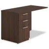 Outlet 48 in. x 24 in. x 29 in. Seville Series Left Desk Return with Pedestal - Mahogany Office Furniture & Lighting