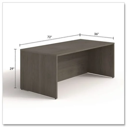 Clearance 72 in. x 36 in. x 29 in. Seville Series Desk Shell - Walnut Office Furniture & Lighting