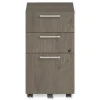 15 in. x 18 in. x 27 in. Seville Series 3-Drawer Legal File Mobile Pedestal - Walnut Office Furniture & Lighting