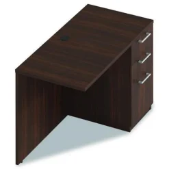 Best 48 in. x 24 in. x 29 in. Seville Series Right Desk Return with Pedestal - Mahogany Office Furniture & Lighting