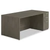 Outlet 72 in. x 36 in. x 29 in. Seville Series Single Right Pedestal Desk - Walnut Office Furniture & Lighting