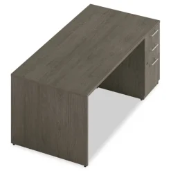 Outlet 72 in. x 36 in. x 29 in. Seville Series Single Right Pedestal Desk - Walnut Office Furniture & Lighting