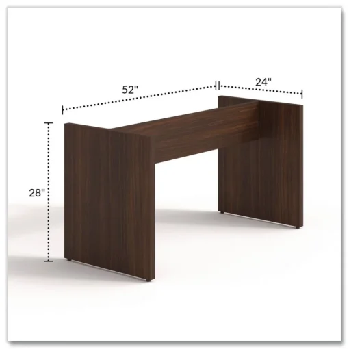 New 50 in. x 22 in. x 28 in. Seville 96 in. Wide Conference Table Base - Mahogany Office Furniture & Lighting