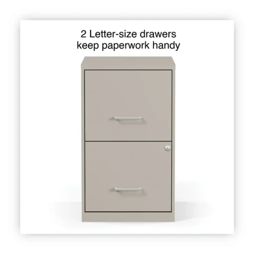 Discount 14 in. x 18 in. x 24.1 in. Soho 2-Drawer Vertical Letter File Cabinet - Putty Office Furniture & Lighting