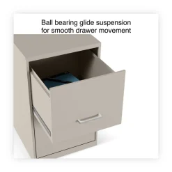 Discount 14 in. x 18 in. x 24.1 in. Soho 2-Drawer Vertical Letter File Cabinet - Putty Office Furniture & Lighting