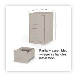 Discount 14 in. x 18 in. x 24.1 in. Soho 2-Drawer Vertical Letter File Cabinet - Putty Office Furniture & Lighting