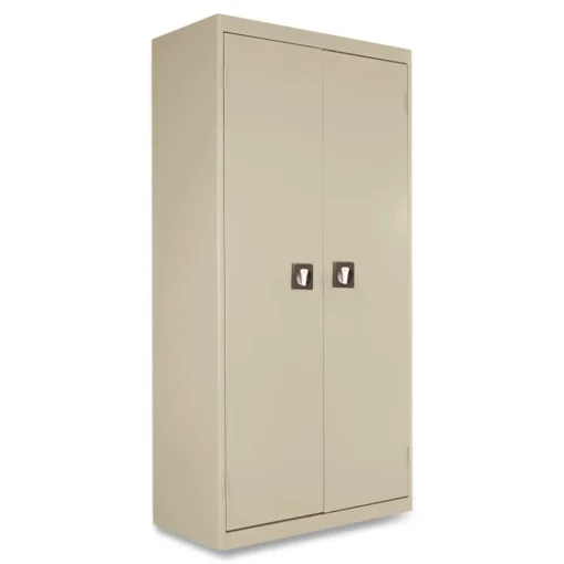 Clearance 30 in. x 15 in. x 66 in. Space Saver 4-Shelf Storage Cabinet - Putty Office Furniture & Lighting