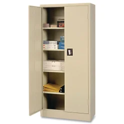 Clearance 30 in. x 15 in. x 66 in. Space Saver 4-Shelf Storage Cabinet - Putty Office Furniture & Lighting