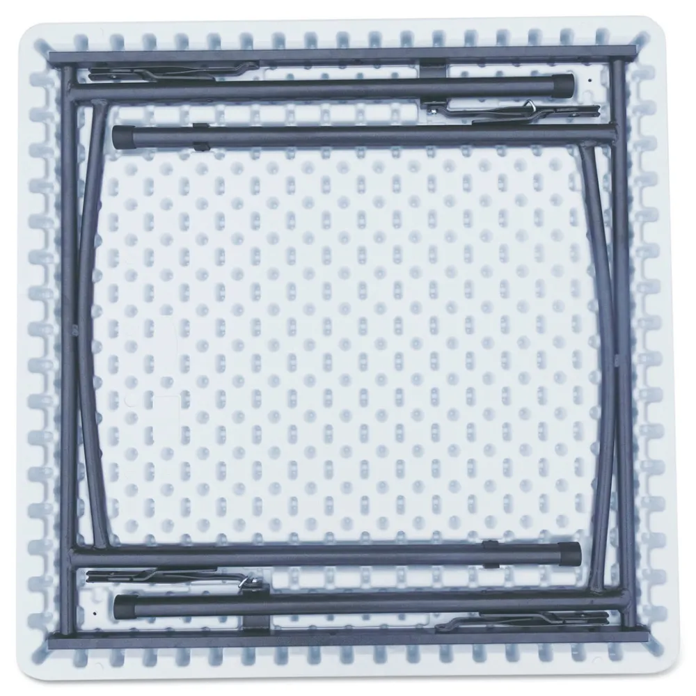 Sale 36 in. x 36 in. x 29.25 in. Square Plastic Folding Table - White Office Furniture & Lighting