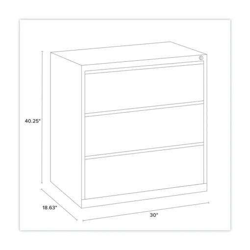 Discount 30 in. x 18.62 in. x 40.25 in. Three Legal/Letter/A4-Size File Drawers Lateral File Cabinet - Black Office Furniture & Lighting
