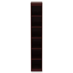 Online 11.81 in. x 11.81 in. x 71.73 in. Valencia Series 6 Shelf Narrow Profile Bookcase - Mahogany Office Furniture & Lighting