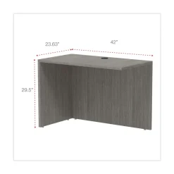 42 in. x 23.63 in. x 29.5 in. Valencia Series Reversible Return/Bridge Shell - Gray Office Furniture & Lighting