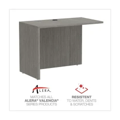 42 in. x 23.63 in. x 29.5 in. Valencia Series Reversible Return/Bridge Shell - Gray Office Furniture & Lighting
