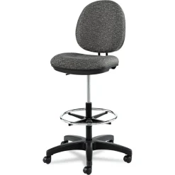Discount Interval Series Swivel Task Stool, Tone-On-Tone Fabric, Graphite Gray Office Furniture & Lighting