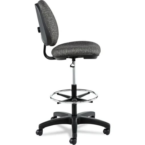 Discount Interval Series Swivel Task Stool, Tone-On-Tone Fabric, Graphite Gray Office Furniture & Lighting