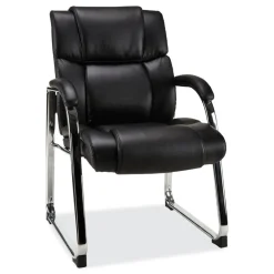Online Hildred Series 25 in. x 28.94 in. x 37.8 in. Guest Chair - Black Seat/Back/Chrome Base Office Furniture & Lighting