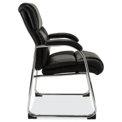 Online Hildred Series 25 in. x 28.94 in. x 37.8 in. Guest Chair - Black Seat/Back/Chrome Base Office Furniture & Lighting