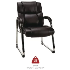 Online Hildred Series 25 in. x 28.94 in. x 37.8 in. Guest Chair - Black Seat/Back/Chrome Base Office Furniture & Lighting