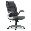 Sale Leithen Bonded Leather Midback Chair Supports Up to 275 lbs. - Gray/Silver Office Furniture & Lighting