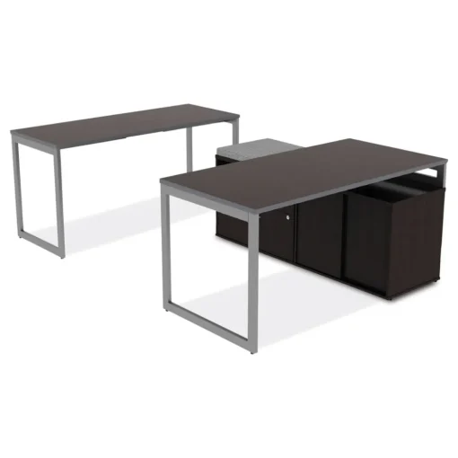 Clearance Open Office Desk Series 29.5 x 19.13 x 22.88 Legal/Letter Low File 2-Drawer Cabinet Credenza - Espresso Office Furniture & Lighting