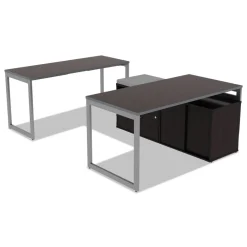 Best Open Office Desk Series 47.25 to 70.78w x 23.63d x 28.5h Adjustable O-Leg Desk Base - Silver Office Furniture & Lighting