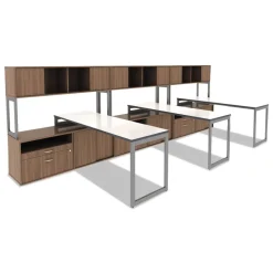 Best Open Office Desk Series 47.25 to 70.78w x 23.63d x 28.5h Adjustable O-Leg Desk Base - Silver Office Furniture & Lighting