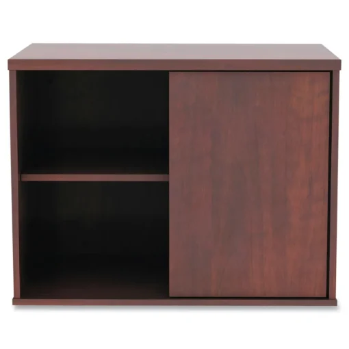 Discount Open Office Desk Series 29.5w x 19.13d x 22.78h Low Storage Cabinet Credenza - Medium Cherry Office Furniture & Lighting