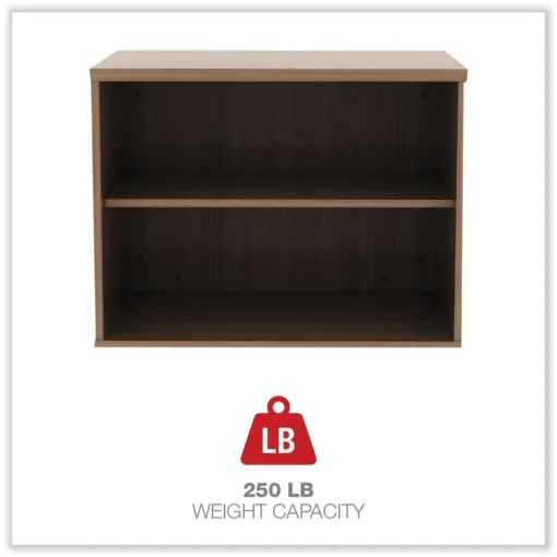 Open Office Desk Series 29.5w x 19.13d x 22.78h Low Storage Cabinet Credenza - Modern Walnut Office Furniture & Lighting