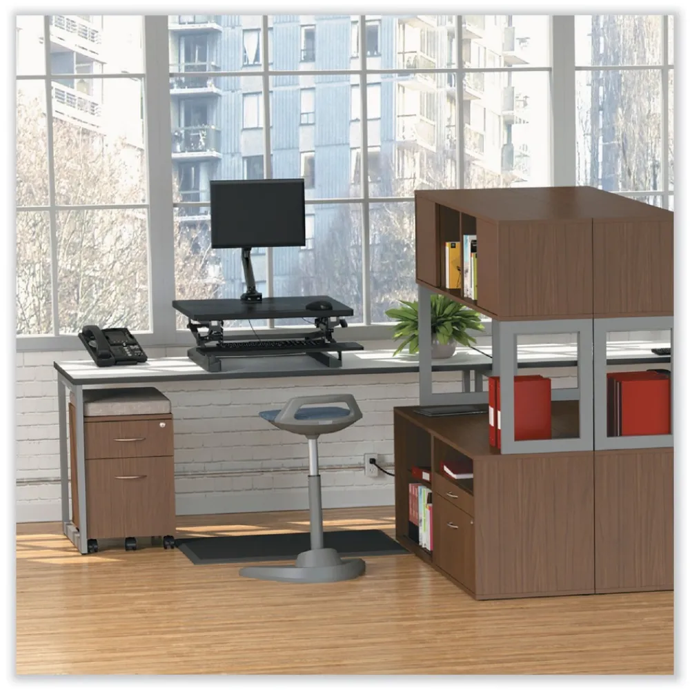 Clearance Open Office Series 29.5 in. x 19.13 in. x 22.88 in. 2-Drawer Low File Cabinet Credenza - Walnut Office Furniture & Lighting