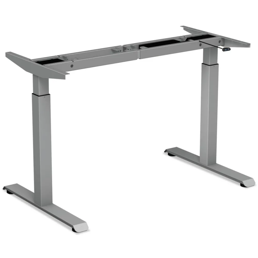 Discount 2-Stage 27.5 in - 47.25 in. High Corded Electric Adjustable Table Base - Gray Office Furniture & Lighting