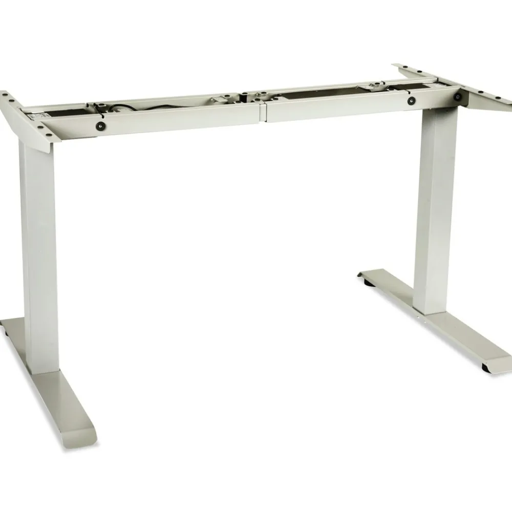 Discount 2-Stage 27.5 in - 47.25 in. High Corded Electric Adjustable Table Base - Gray Office Furniture & Lighting