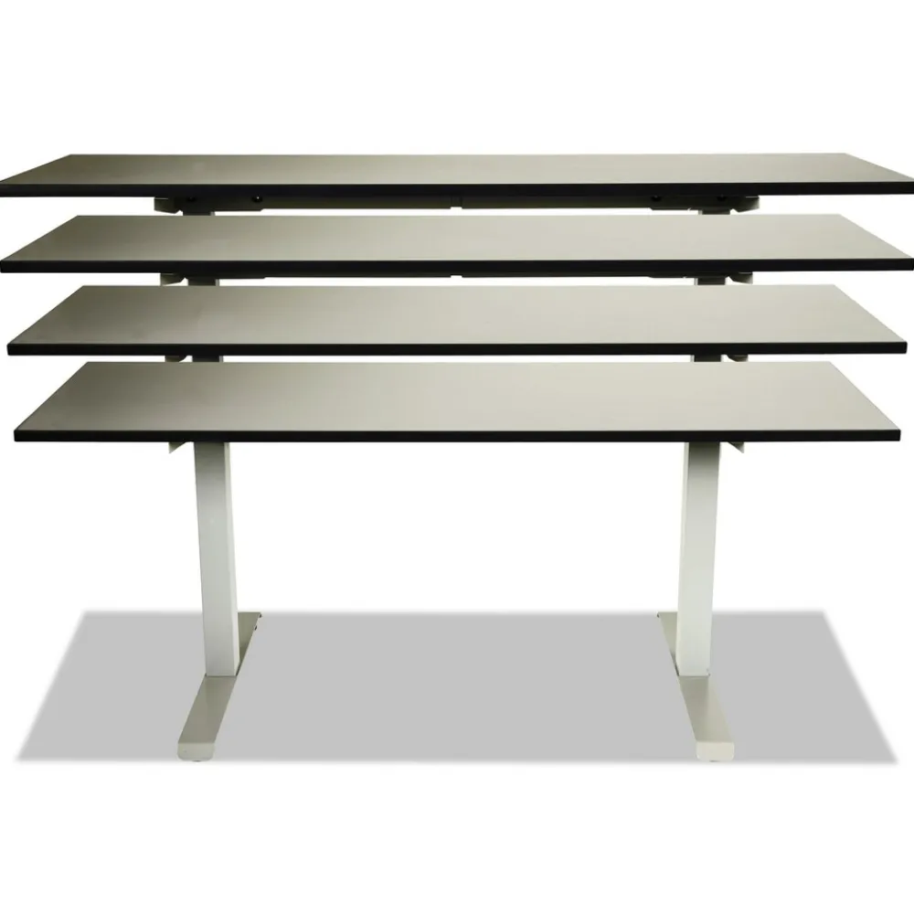 Discount 2-Stage 27.5 in - 47.25 in. High Corded Electric Adjustable Table Base - Gray Office Furniture & Lighting