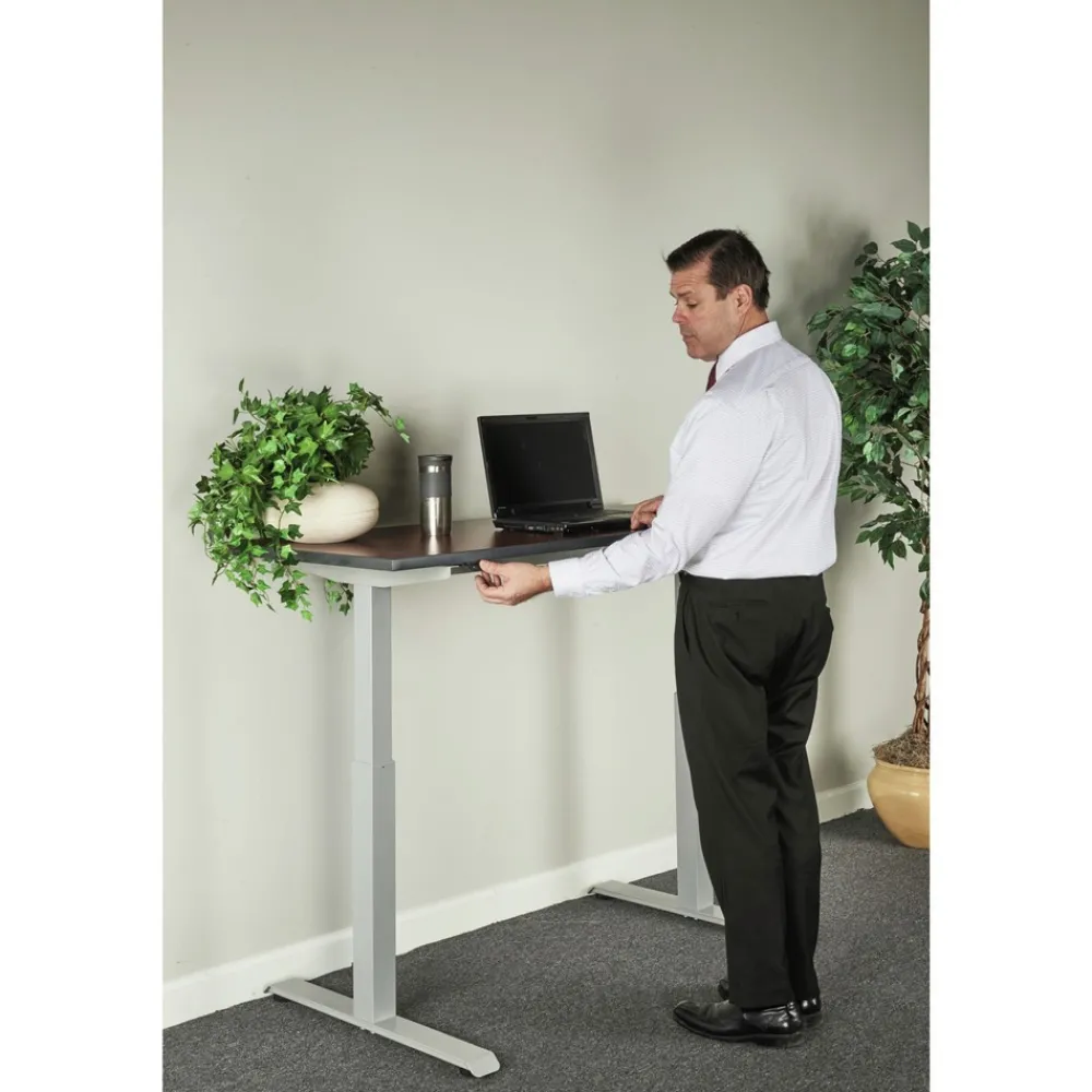 Discount 2-Stage 27.5 in - 47.25 in. High Corded Electric Adjustable Table Base - Gray Office Furniture & Lighting