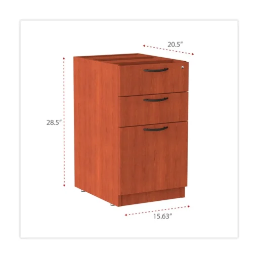 Online Valencia Series 15.63 in. x 20.5 in. x 28.5 in. Box/File Full Pedestal - Mahogany Office Furniture & Lighting