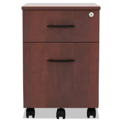 Sale Valencia Series 15.88 in. x 19.13 in. x 22.88 in. Legal/Letter 2-Drawer Mobile Pedestal - Medium Cherry Office Furniture & Lighting