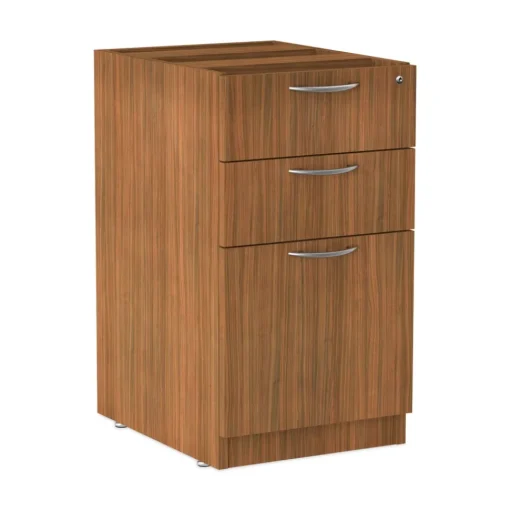 Sale VA532822WA 15.63 in. x 20.5 in. x 28.5 in. Valencia Series 3-Drawer Full File Pedestal - Modern Walnut Office Furniture & Lighting