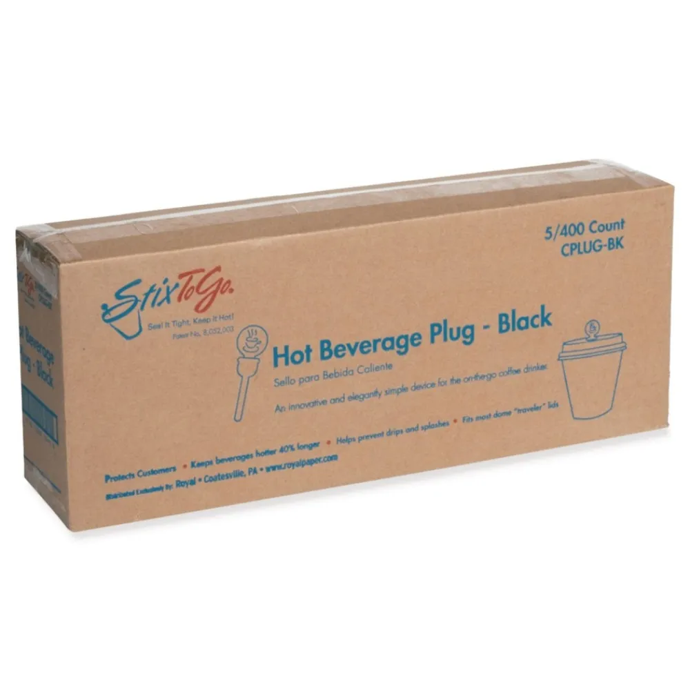 Best 2 in. Beverage Plugs - Black (2000/Carton) Tabletop And Serveware