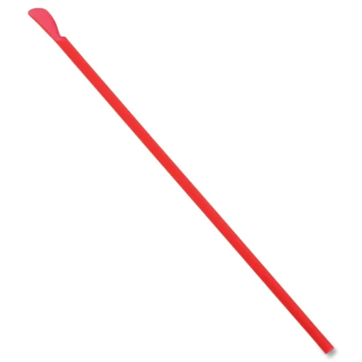 Sale 10.25 in. Plastic Jumbo Spoon Straw - Red (5400/Carton) Tabletop And Serveware