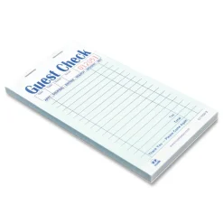 Outlet 3.6 x 6.7 Two-Part Carbonless 17-Line Guest Check Pad (2500/Carton) Paper & Printables