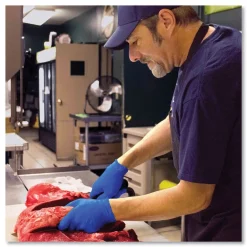 Online 9.5 in. 6 mil Heavy-Duty Industrial Nitrile Gloves - Medium/Royal Blue (1000/Carton) Cleaning & Janitorial Supplies