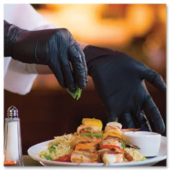 New 9.5 in. Long 3 mil Powder-Free Industrial Nitrile Gloves - X-Large/Black (1000/Carton) Cleaning & Janitorial Supplies